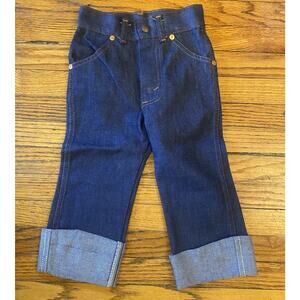 Vintage 70s 80s JCPenney Super Denim Cuffed Jeans Children’s Boys 5 Slim